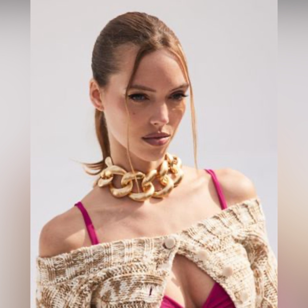 Cult Gaia Gold Choker Necklace